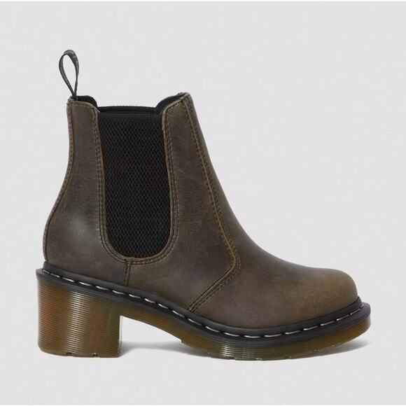 Dr. Martens Distressed Brown Ankle Booties - Picture 5 of 11